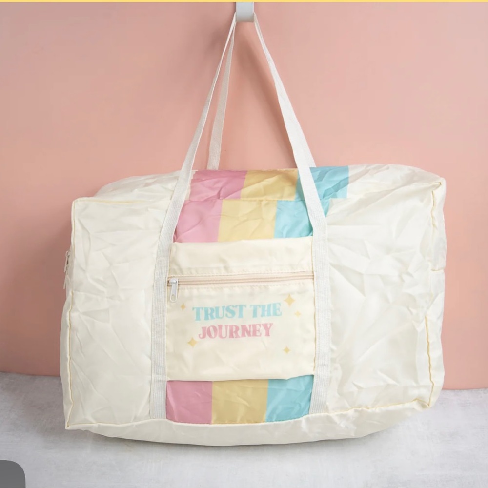 AYNIL | 'Trust The Journey' Foldable Travel Tote Bag